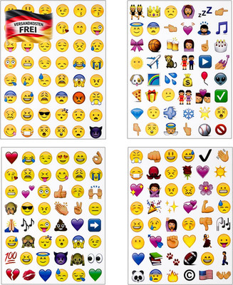 Emotion Aufkleber Set 12Blatt für Dekoration, Sammelalben, Geschenke