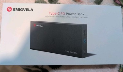 NIB Emigvela Power Bank - Type C PD Portable Charger - 45W