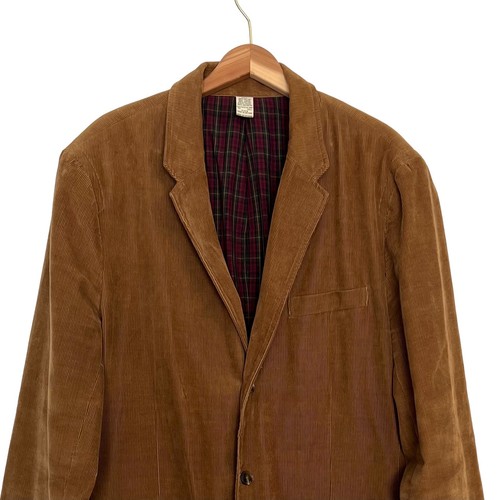 Vintage LL Bean Men's Plaid Flannel Corduroy Sport Sport Blazer Sz 48 Tall Tan - Bild 3 von 14