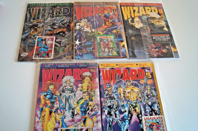 NEW Wizard: The Guide to Comics Lot of 5 with cards