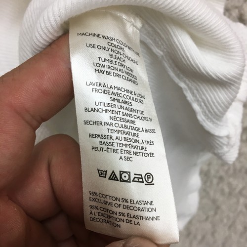 We The Free Henley Shirt Womens XS White Long Sleeve Button Ribbed Stretch Top - Picture 4 of 8