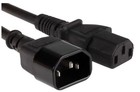 RS PRO Straight IEC C13 Socket to Straight IEC C14 Plug Power Cord, 3m