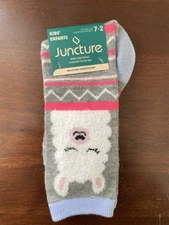 Juncture Kids Girls Cute Llama Polyester Knee High Socks 1 Pair Shoe Size 7-2