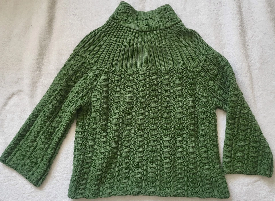 Suéter para mujer Leo and Nicole verde talla PL cárdigan manga campana 3/4 Foto 3 de 4