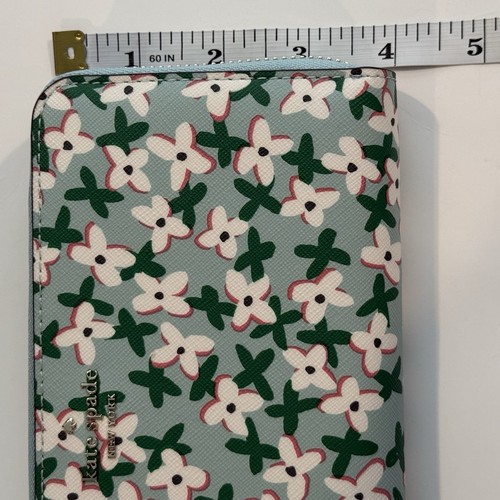Kate Spade New York Laurel Way Neda Wallet Zip Green Multi Floral Aphrodite NEW - Picture 14 of 17