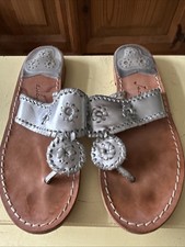 Authentic Jack Rogers Navajo Sandals Size 8 Silver