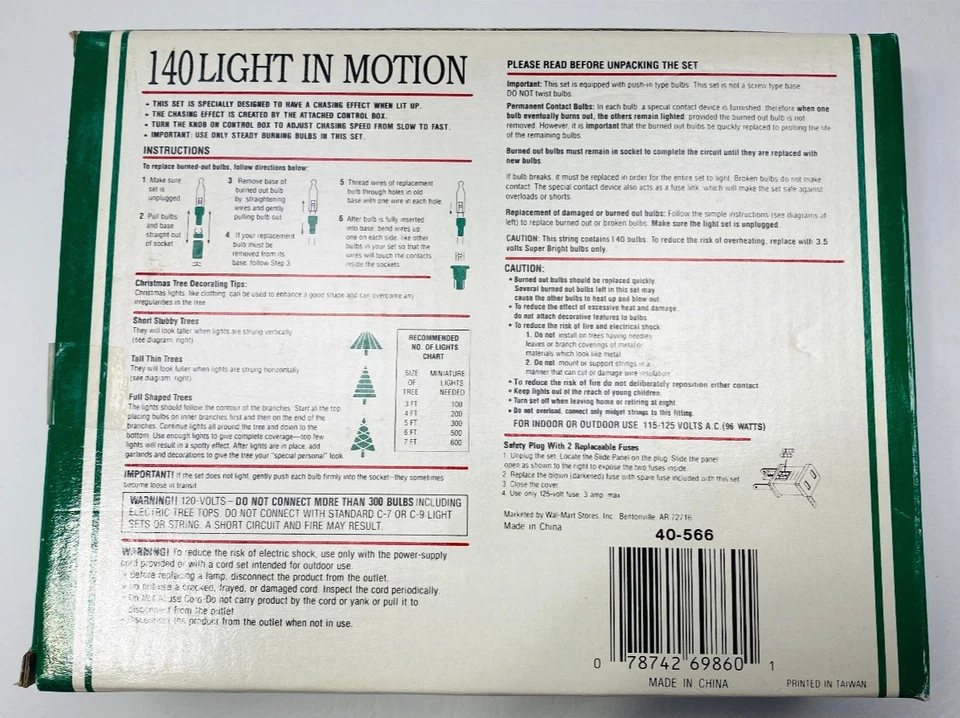 NEW 140 Lights In Motion Chaser Light String Multi Color Christmas Holiday Decor - Image 4 of 4