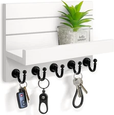 Key Holder for Wall: Easy Installation Mail Organizer Wall Mount Hanging Key Rac