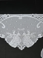 Beautiful Ivory~Polyester~4 ANGELS MANTEL SCARF~19”X 94"~FAST SHIPPING