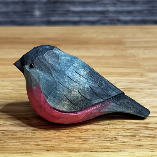Estatuilla de pájaro de madera de colección tallada a mano coleccionable Norway Folk 3,5"" 1 pieza pájaro - Imagen 7 de 8
