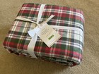 Pottery Barn DENVER PLAID Queen  Sheet Set Organic Cotton Flannel 4pc NEW