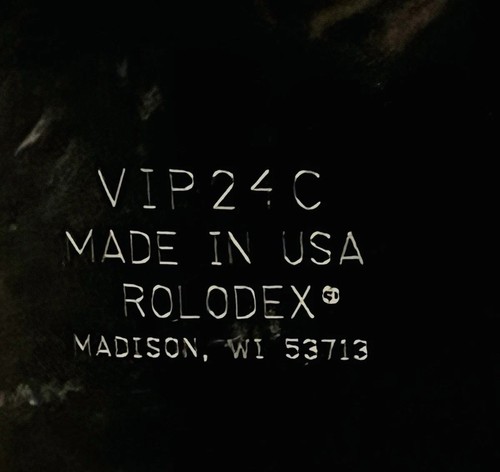 Vintage Rolodex Covered Card File 2.25 x 4 VIP24C Black - Picture 5 of 6
