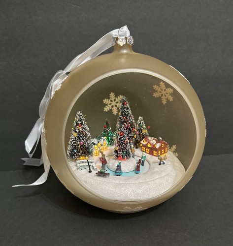 Mr Christmas funkelnde Szene Ornament mit Glasfaser Lichter * mit ~ Box ~ & ~ Anleitung - Bild 7 von 24