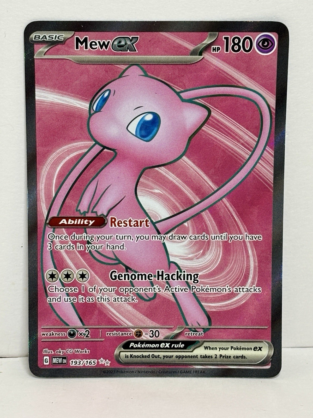Pokemon Mew ex 193/165 MEW EN-151 Ultra Rare Full Art Holo NM