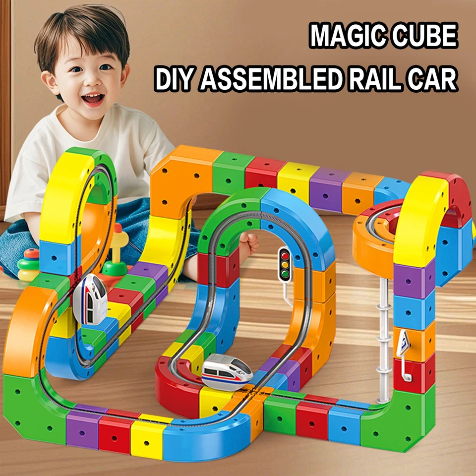 2025 New klick Rail Electric Train Set, Electric Train Set 3D Stem Learning Toy - image 2 of 4