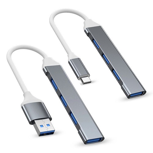 Mini USB Type C Hub 4Port Adapter USB3.1Multi Splitter 4in1 Docking Station