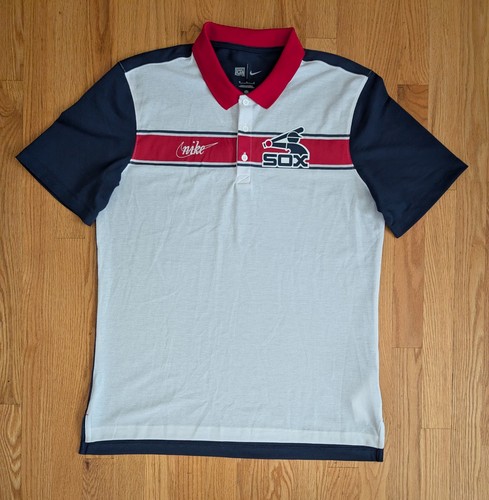 Nike Chicago White Sox Retro Polo Shirt Men’s M Golf Collared Shirt Cooperstown - Picture 4 of 9