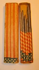 Antique Civil War Era Soldier's Slate Writing Pencils, American Flag Decorated