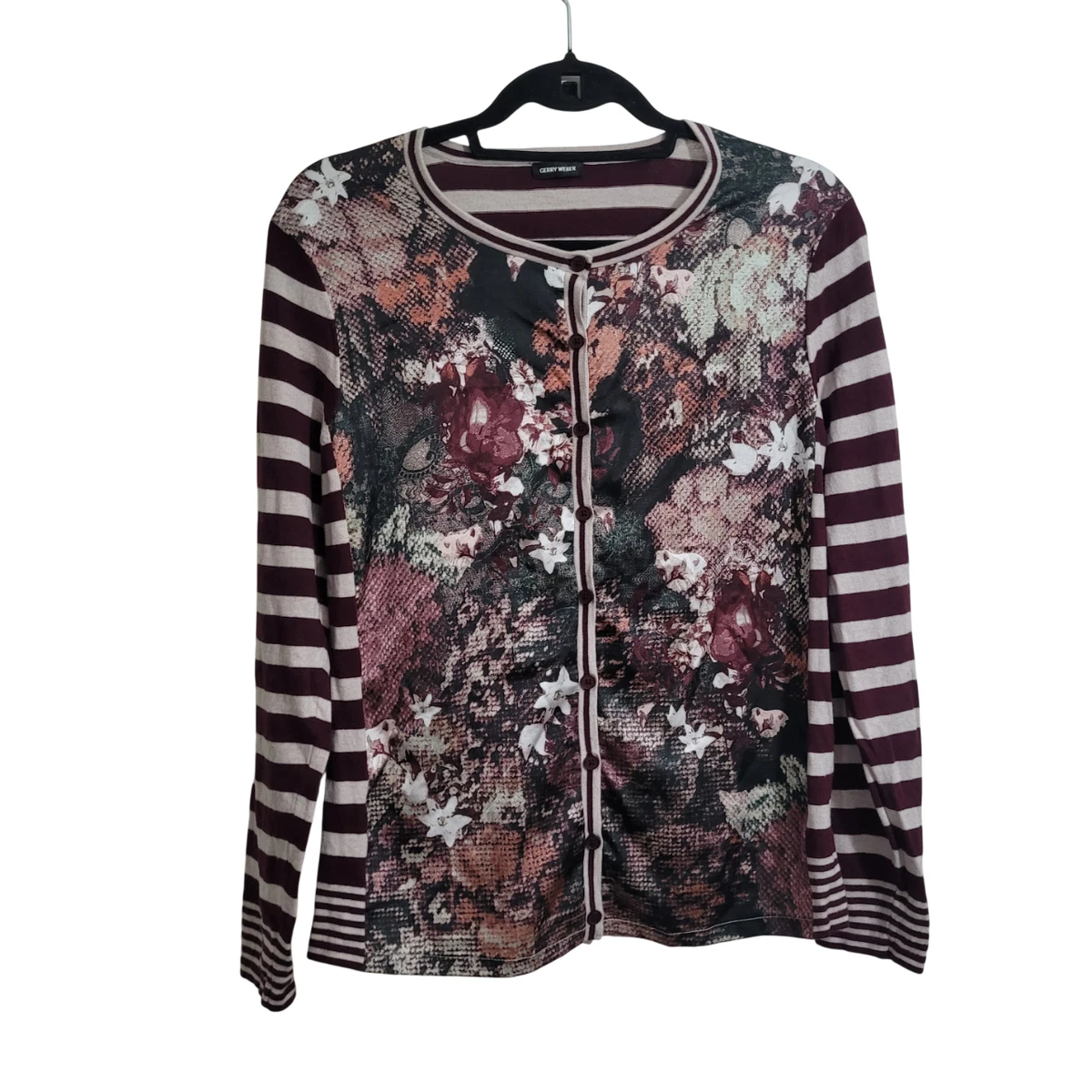 Jersey De Manga Larga Gerry Weber Para Mujer - Algodón, Modal, Viscosa, Cuello Redondo