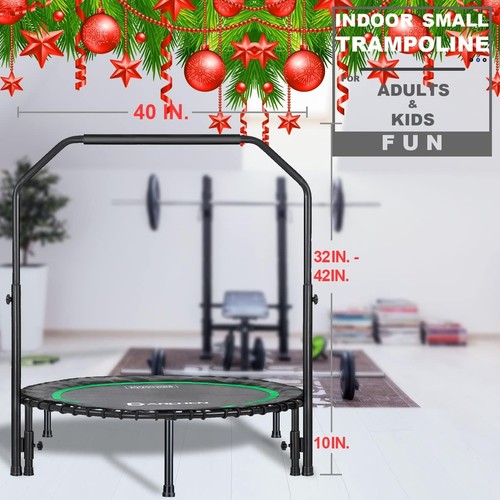 Professional 40-Inch Exercise Trampoline - 450 lbs Capacity for Safe Rebounding - Picture 8 of 11