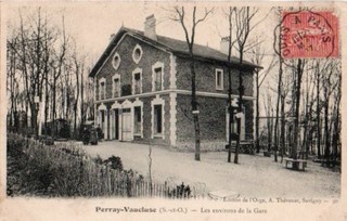 9I CPA ANIMEE 1907 PERRAY VAUCLUSE LES ENVIRONS DE LA GARE