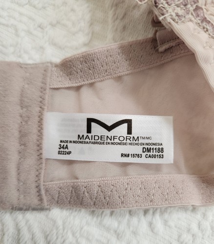 NWT MAIDENFORM 34A LACE WIRELESS CONVERTIBLE STRAP BRA STYLE #DM1188 - Picture 5 of 5