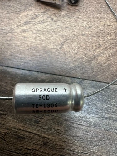 Lot of 77 Sprague Axial Aluminum D TE-1306 Electrolytic Capacitor