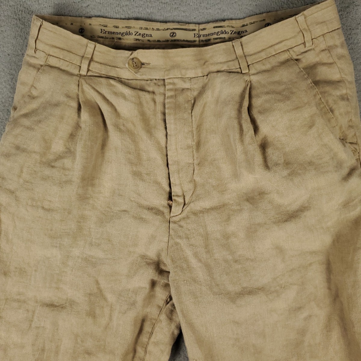 パンツ 90s-Ermenegildo Zegna cotton linen pants Ermenegildo Zegna pure linen jogger trousers | Peserico
