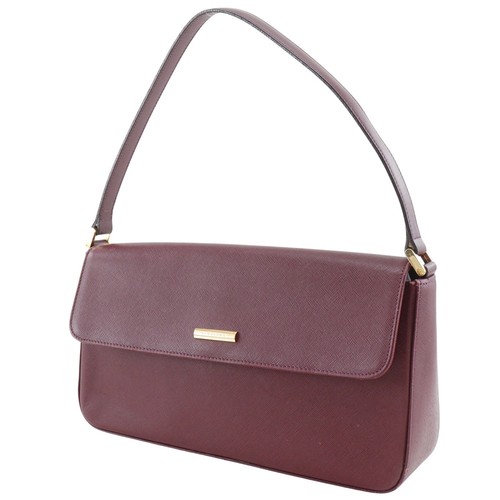 BURBERRY Hobo Shoulder Bag One Belt Bordeaux leather Women - Picture 2 of 12