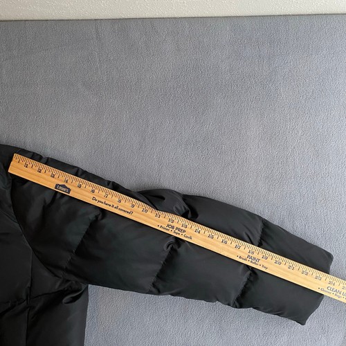 J Jill Down Puffer Jacket Womens 3X Black Fur Trim Hooded Longline Warm Pockets - Picture 12 of 15