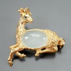 925 Sterling Silver /Nb25286 Jewelry Design Natural Aquamarine Brooch