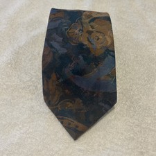 Vintage Oscar De La Renta Studio Made in USA Floral Multicolor Mens Tie