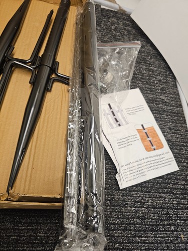 (QTY 2) Mutovlin String Light Pole 6-10Ft for Outside String Light Patio Deck - Picture 8 of 9