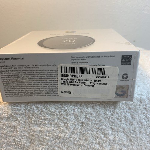 Google Nest Thermostat Model G4CVZ Smart Programmable WiFi Factory Sealed - Picture 2 of 9