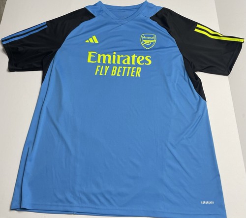 NEW Arsenal Adidas 2023/2024 Training Football Shirt Soccer Jersey 2XL XXL Blue