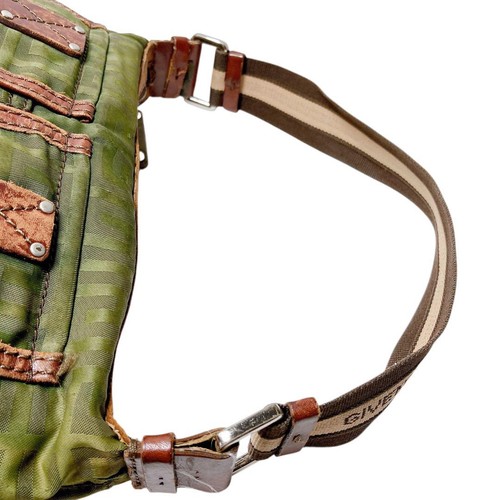 GIVENCHY Bolso de Hombro Caqui Verde Lona Cuero Para Mujer USADO DE JAPÓN - Imagen 7 de 10
