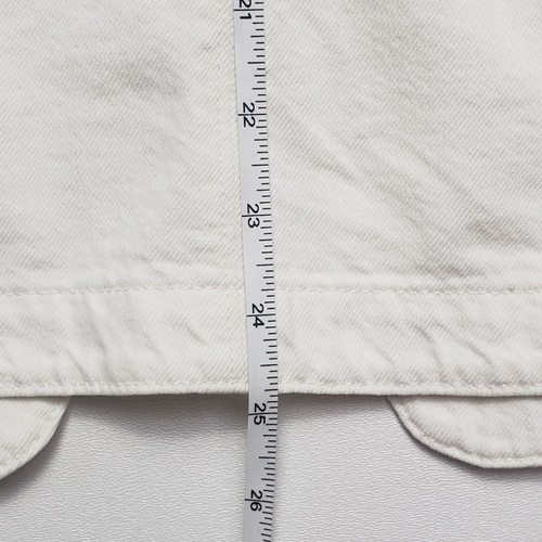 Madewell Denim High Crewneck Vest Women's Size 12 Tile White Utility Pockets NWT - Picture 10 of 24