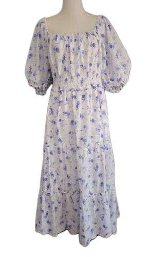 Vestido floral midi con capas de algodón Loveshackfancy × Target Cottagecore Farmhouse 1X - Imagen 4 de 8