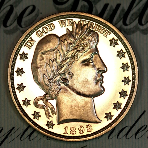 * 1892 ULTRA DCAM * PRISTINE++ GEM BU PROOF BARBER HALF-DOLLAR * FROM COLLECTION