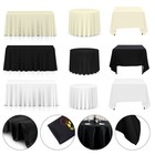 Tablecloth Fabric Plain Thick Large Square Rectangle Round Wedding Party Cover