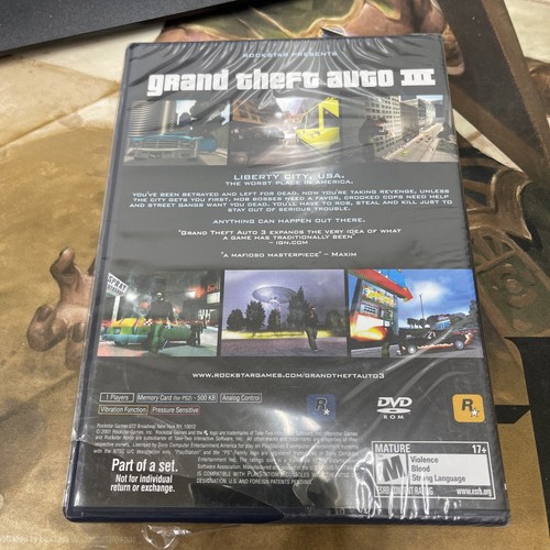 Grand Theft Auto 3 PlayStation 2 PS2 Factory Sealed Brand New Sealed Ripped - Picture 3 of 3