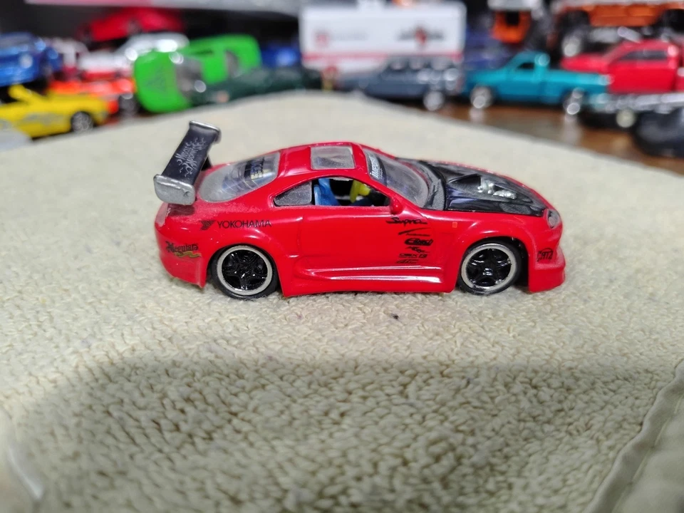 Muscle Machines Import Tuner Red 97 Toyota Supra T02-36 1:64 Die Cast Car - Image 3 of 4