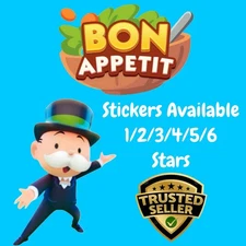 MNGO STICKERS - 1/2/3/4/5/6 STARS FOR BON APPETIT ALBUM - FAST DELIVERY