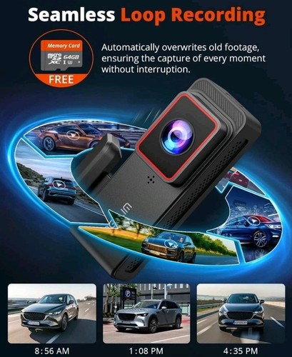 Cámara de tablero delantera y trasera Kingslim E2Pro 2K WiFi con aplicación y tarjeta SD - Imagen 4 de 8