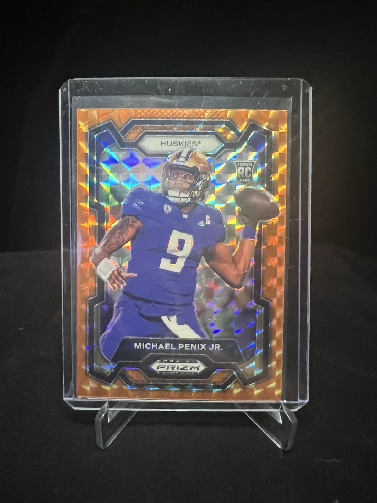 2024 Panini Prizm Draft Picks Orange Finite Michael Penix Jr. RC #33/39