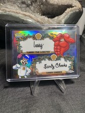 Larry The Lobster And Sandy Cheeks Dual VIP Auto 2025 Topps Chrome SpongeBob