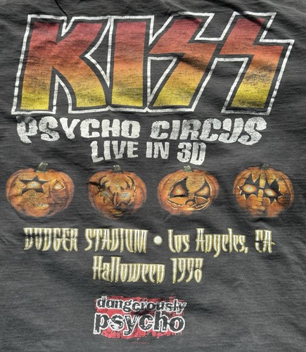 Vintage Kiss 1998 Psycho Circus 3D Concert Dodger Stadium Rock Band Shirt Large - Picture 11 of 14