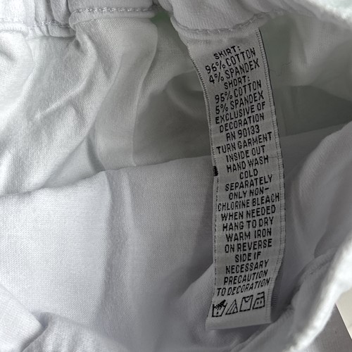 Quacker Factory Womens Med Golf Skort Wear it w/a Smile White Skirt Shorts Bling - Picture 6 of 8