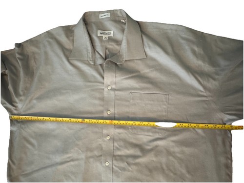 Joseph & Feiss -Men Size 20 34/35- Gray Dress Shirt Long Sleeve Button Up Twill - Bild 6 von 6