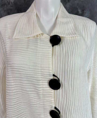 Caroline Rose Off White Marion Court Textured Jacket Top sz 2X (15533) NEW - Picture 3 of 7
